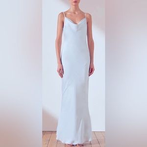 Shona Joy Slip Dress Pale Blue Size 2